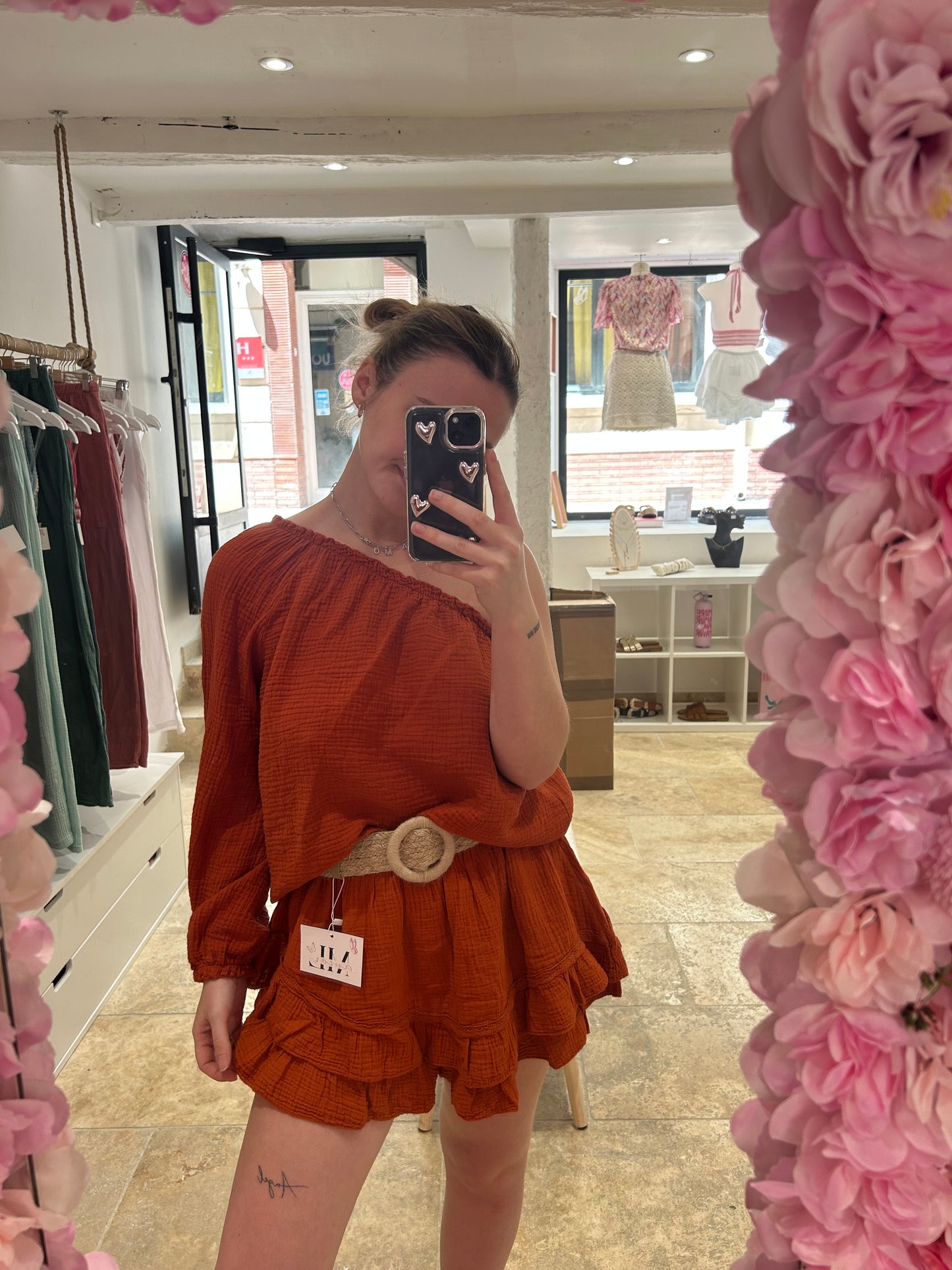 Jupe short Terracota