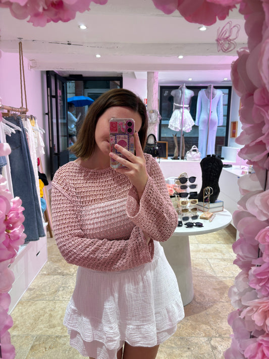 Crochet top rose