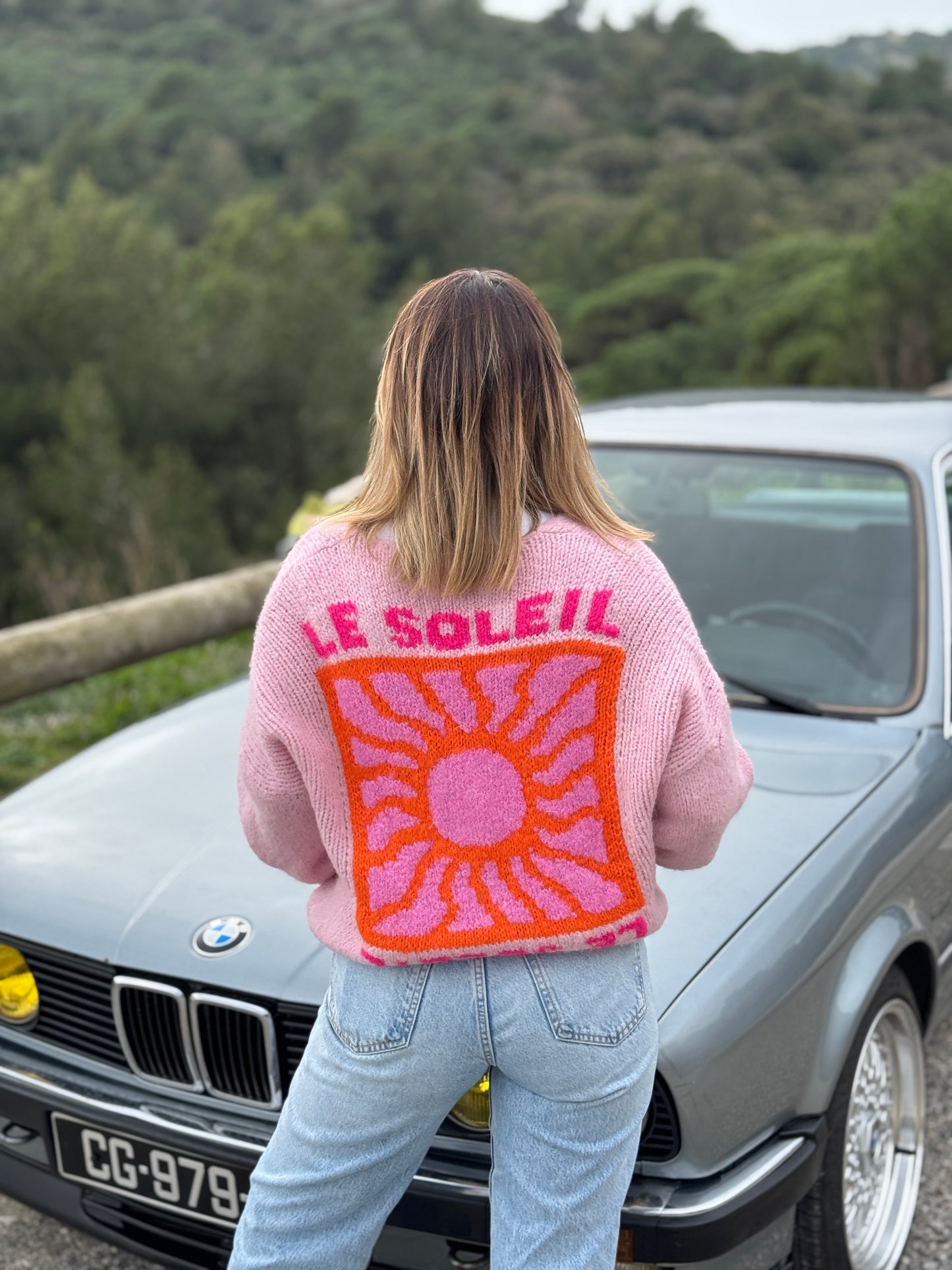 GILET LE SOLEIL ROSE