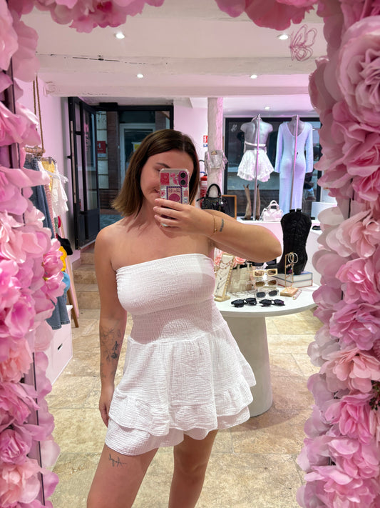 Combi short gaze de coton