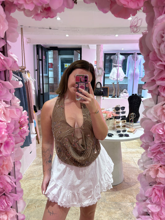 Vegas top marron
