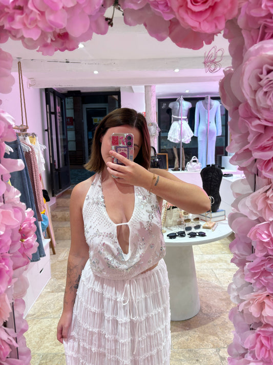 Vegas top blanc