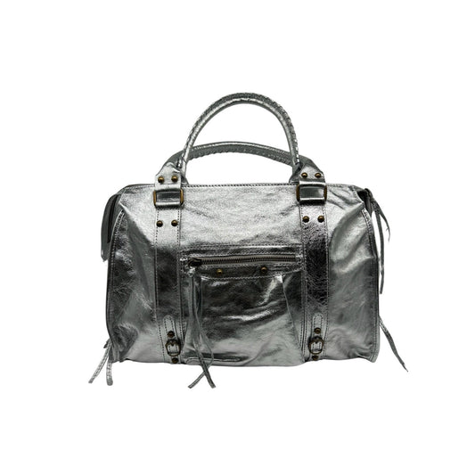 Sac à main Leona grand format argenté
